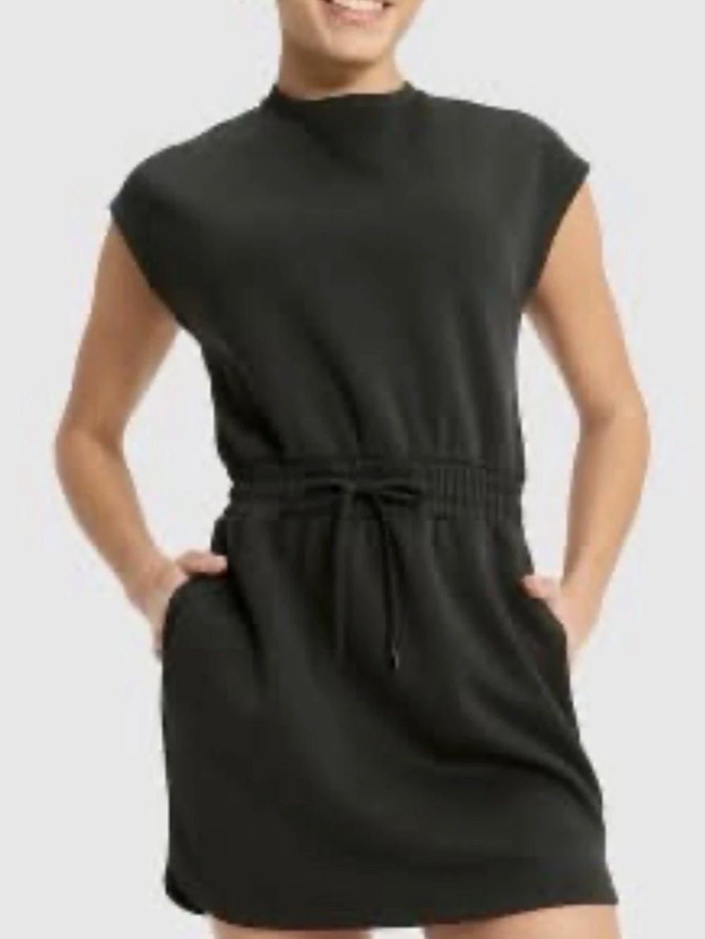 All In Motion Airy Sleek Active Dress in Black Onyx